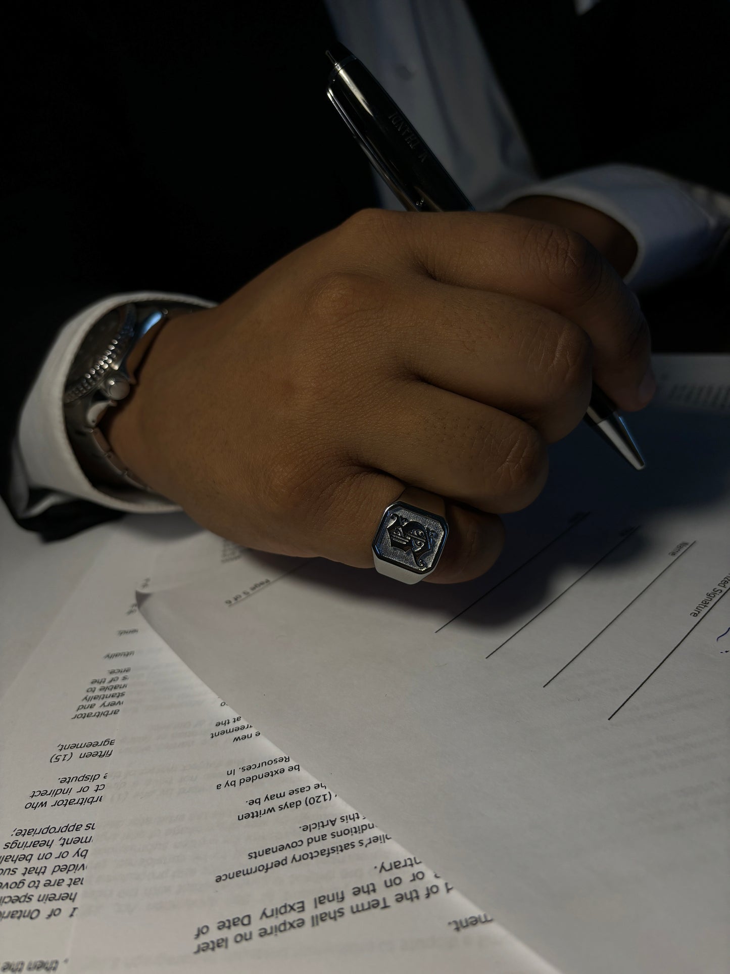 "S" Monogram Signet Ring